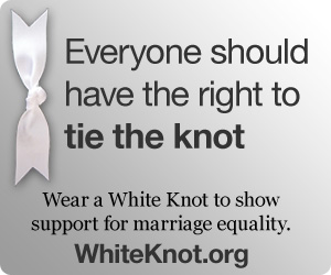 white knot for marriage equality